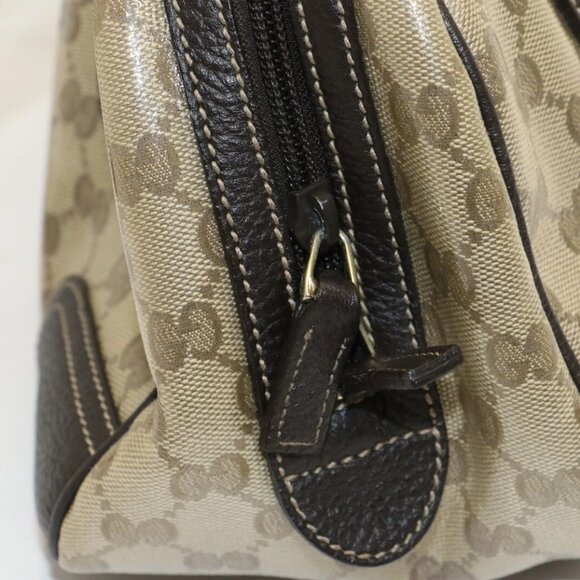 GUCCI Crystal Monogram Web Princy Boston - Brown - Picture 5 of 16